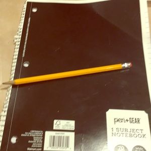 A booklet and pencil